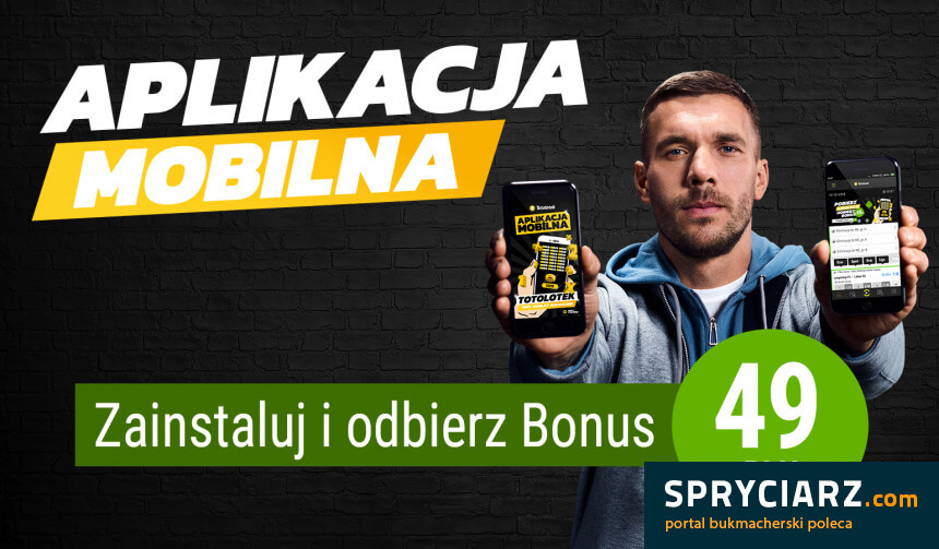 Łukasz Podolski rekomenduje bonus w aplikacji mobilnej Totolotek