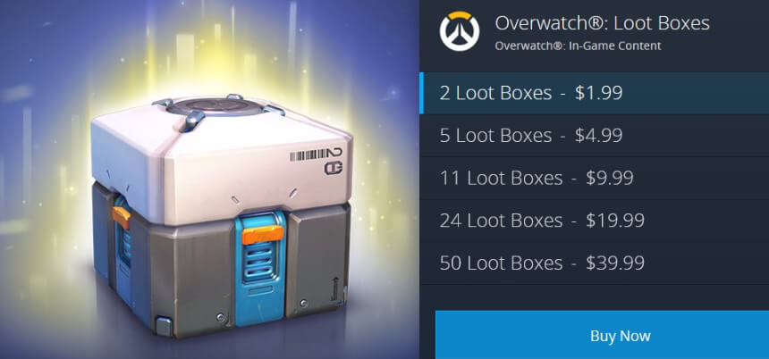 Overwatch loot box przykład.